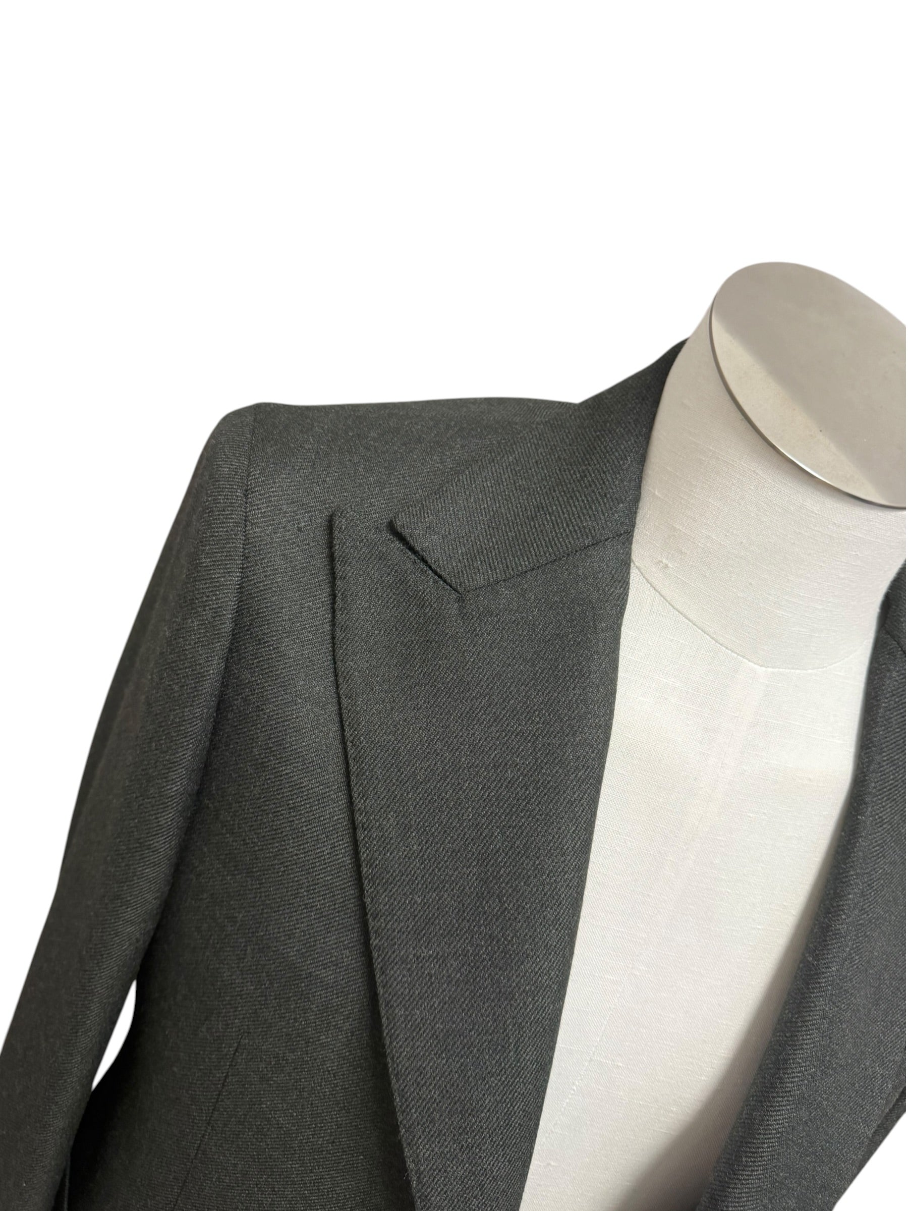 Ahora Napoli – Abito Sartoriale Monopetto in Misto Lana – Verde Scuro / Antracite, immagine 15
