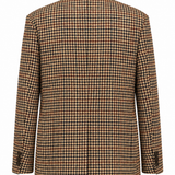 Lardini – Blazer Uomo Pied de Poule in Lana Vergine e Cashmere | Beige, Nero e Bordeaux