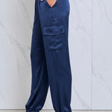 Satin Cargo Trousers