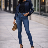 Gaelle Blue Denim Skinny Jeans