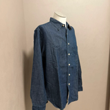 Tela Genova Heritage – Camicia Denim Igor in Cotone e Lino – Blue