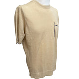 Maglia girocollo Alpha Studio in cotone beige - Taglia 50
