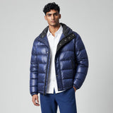 Vuarnet – Piumino Tecnico Imbottito "Iguazu" con Cappuccio – C01 Blu Blk (Blu Notte)