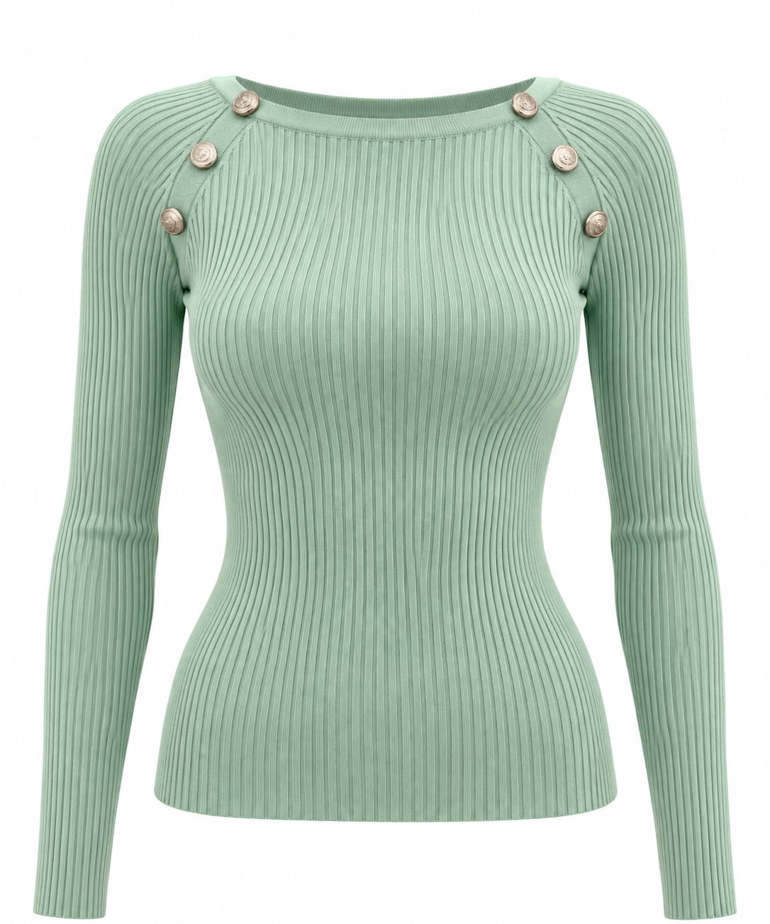 Maglia Vicolo a Costine con Bottoni, immagine 7