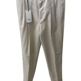 Lardini Sartorial Trousers - Wool, Silk and Linen Blend - Light Beige