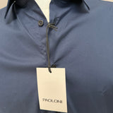 Camicia Paoloni Uomo Blu in Cotone Elasticizzato taglia L collo 41
