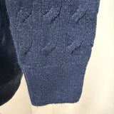 Maglione Uomo Alpha Studio Blu Navy a Trecce in Lana e Cashmere Made in Italy