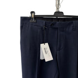 Lardini Trousers – Navy Micro-Pattern