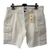 Bermuda Cargo Impure Bianco in Cotone Stretch – Taglia 52