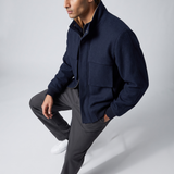 K-Way – Giacca Londel Melange in Lana e Membrana Impermeabile – Blu Notte