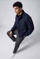 K-Way – Giacca Londel Melange in Lana e Membrana Impermeabile – Blu Notte