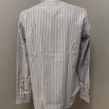GHR – Camicia Uomo a Righe Verticali in Cotone – Marrone e Bianco, immagine 4