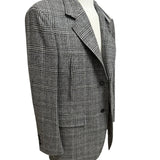 Giacca Uomo Lardini in Lana e Cashmere a Quadri Principi di Galles – Grigio e Nero, immagine 5