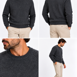 Maglione Uomo Lardini in Baby Alpaca e Lana – Grigio Antracite