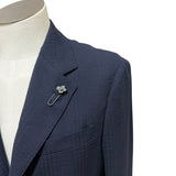 Giacca Lardini "Easy Wear" in Fresco Lana - Blu Navy - Taglia 52