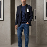 Giacca Smoking Dondup Blu Notte – Rever a Lancia in Raso taglia 50