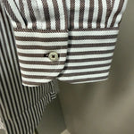GHR – Camicia Uomo a Righe Verticali in Cotone – Marrone e Bianco, immagine 6