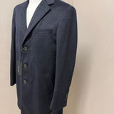 Riccardo Tentagli – Cappotto Monopetto Fabio in Misto Lana – Blu Navy