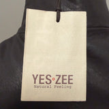 Giubbotto Yes Zee in pelle marrone imbottito taglia XL (52)