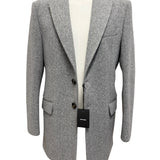 Takeshy Kurosawa – Cappotto Monopetto Sartoriale – Grigio Melange, immagine 3
