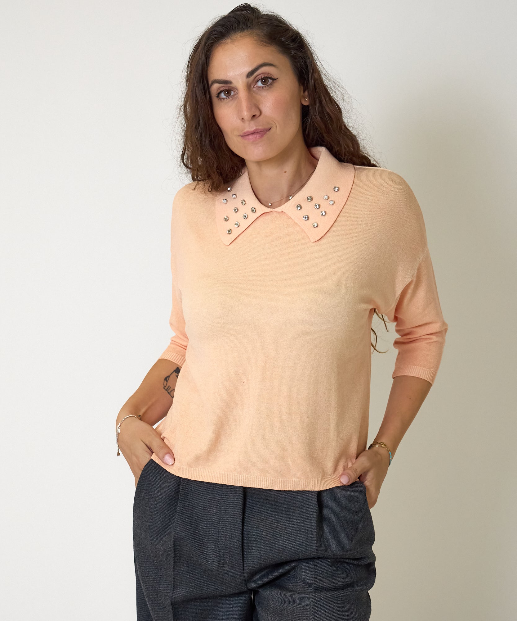 Maglia Pesca Have One con Colletto Gioiello
