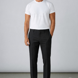 Pantalone Sartoriale Uomo Lardini Kurt in Lana e Mohair Nero – Made in Italy