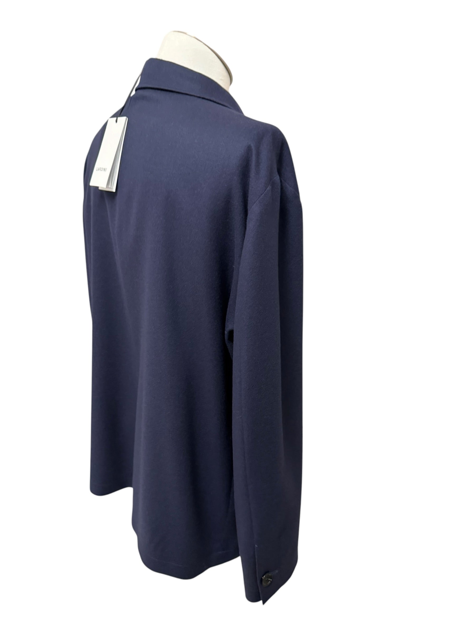 Giacca / Overshirt Lardini in Misto Lana e Kashmir blu, immagine 5