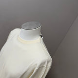 Maglione Lardini Girocollo in Pura Lana Vergine Avorio