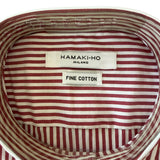 Hamaki-Ho Shirt – Striped White and Bordeaux
