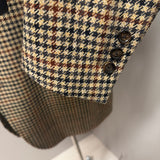 Lardini – Blazer Uomo Pied de Poule in Lana Vergine e Cashmere | Beige, Nero e Bordeaux
