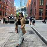New York high-waisted polka dot trousers