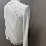 Alpha Studio Pullover in Cotone a Maglia Bianca - Taglia 48