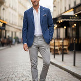 Manuel Ritz Jacket – Air Force Blue Stretch Cotton