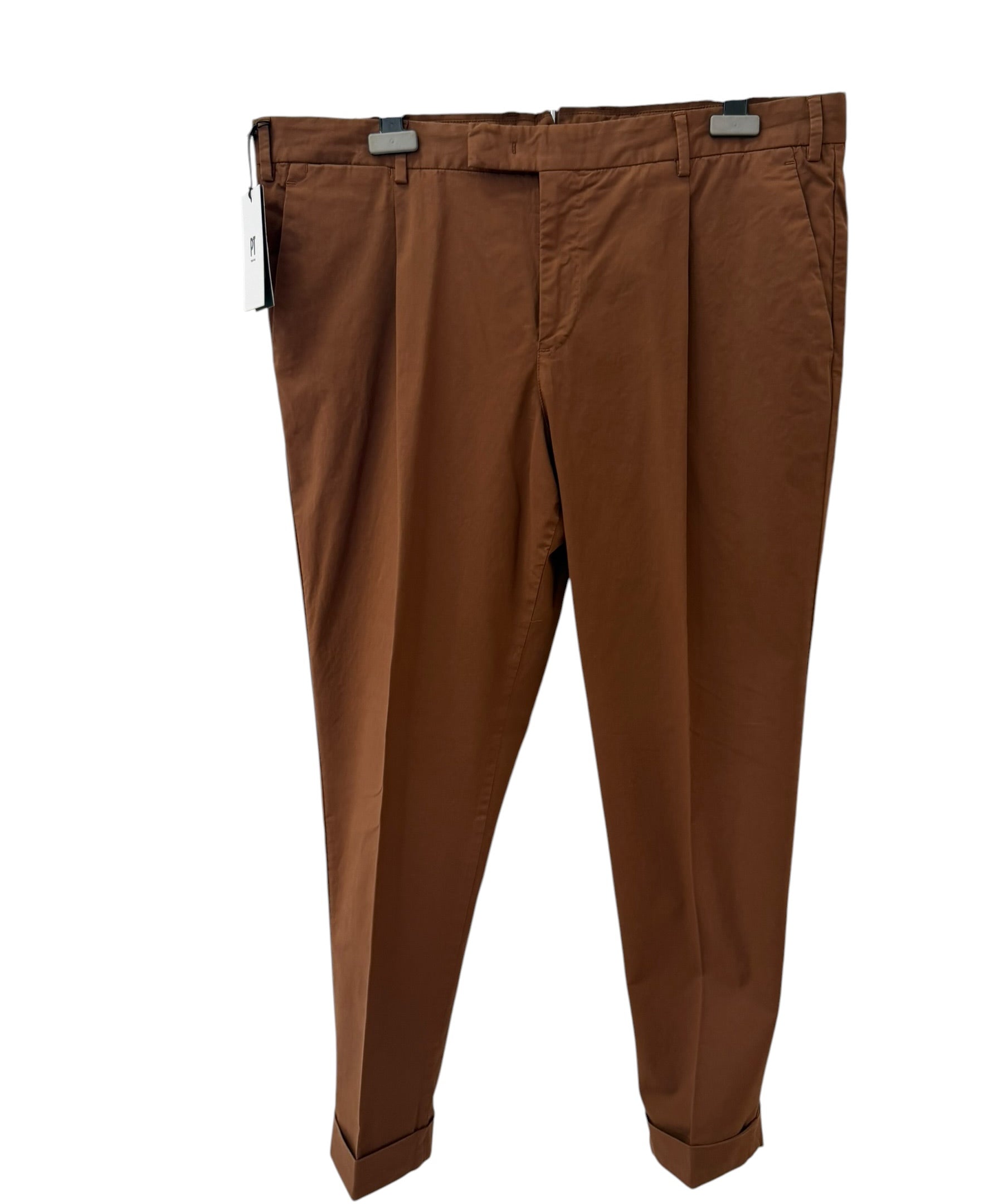 PT01 (Pantaloni Torino) – Slim Fit Chino Trousers – Tobacco Size 54