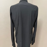 Yes-Zee Camicia Slim Fit in Tessuto Tecnico Stretch Nero