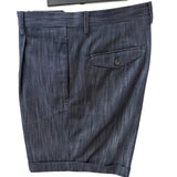 Bermuda Lardini in Denim di Cotone - Taglia 50 - Blu Medio Lavato
