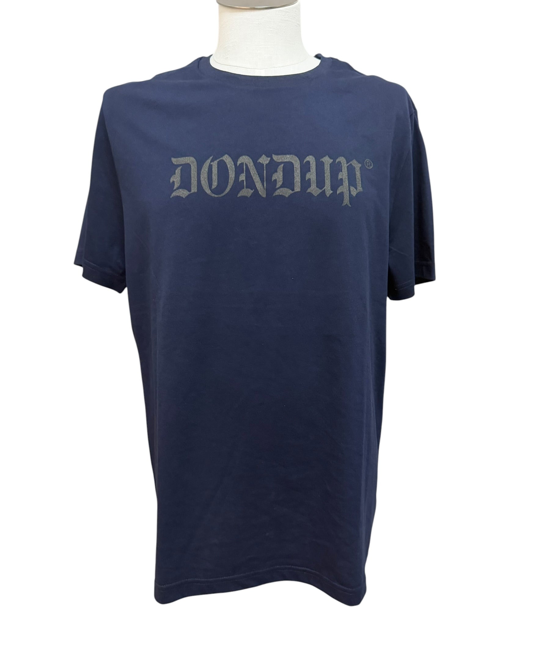 Men's Dondup Slub Cotton T-shirt in Blue – Size XL