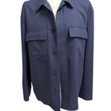 Giacca / Overshirt Lardini in Misto Lana e Kashmir blu, immagine 6
