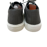 Santoni Men's Hammered Grey Leather Sneakers - Size 43 (UK 8, US 9)