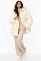 Piumino Vicolo Oversize in Vera Piuma con Cappuccio