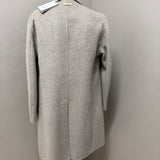 Lardini – Cappotto Monopetto Devin in Pura Lana e Cashmere Spinato – Beige Chiaro