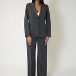 Completo Tailleur Materica Pantalone Wide Leg, immagine 2