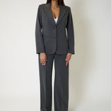 Completo Tailleur Materica Pantalone Wide Leg, immagine 2