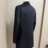 Riccardo Tentagli – Cappotto Monopetto Fabio in Misto Lana – Blu Navy