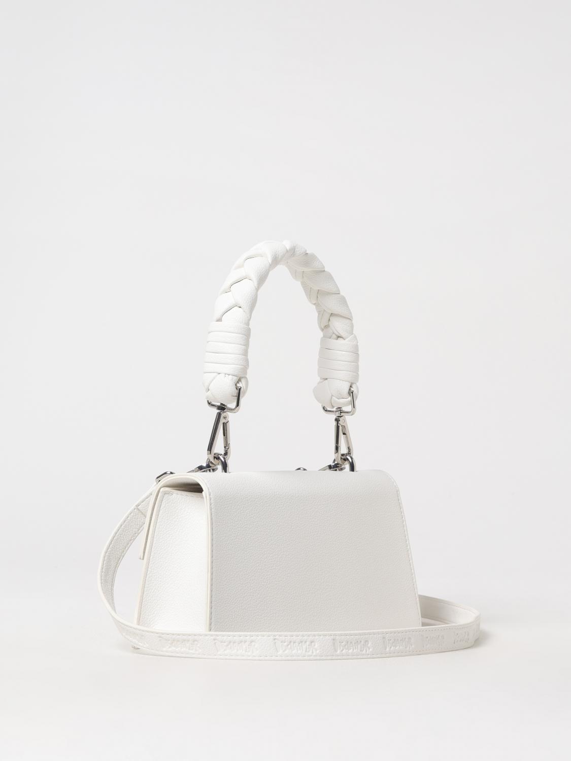 Borsa Mini Disclaimer in Pelle Sintetica con Manico Intrecciato, immagine 3