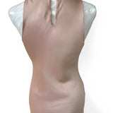 Powder pink satin long dress