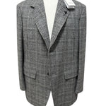 Giacca Uomo Lardini in Lana e Cashmere a Quadri Principi di Galles – Grigio e Nero, immagine 3