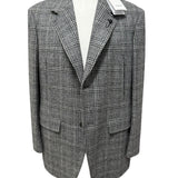 Giacca Uomo Lardini in Lana e Cashmere a Quadri Principi di Galles – Grigio e Nero, immagine 3