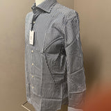 Xacus Camicia a Righe bianche e blu in Cotone taglia collo 42