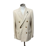 Lardini Sartoriale Jacket - Cream - Cashmere and Silk